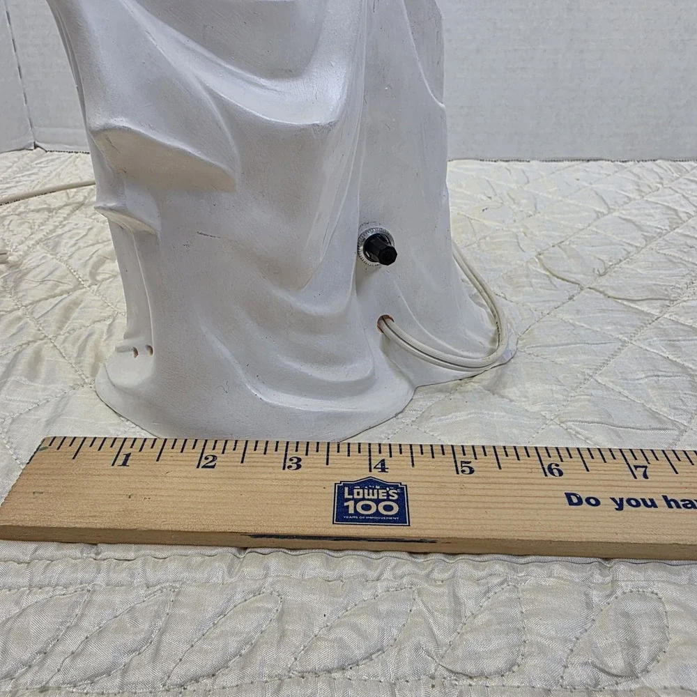 Vintage Byron Mold Ghost Holding a Jack-O-Lantern Light-Up Ceramic Figure 9.5